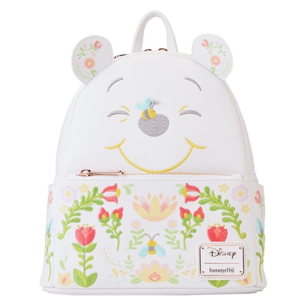 Loungefly Disney Winnie the Pooh Cosplay Folk Floral Mini Backpack - Picture 2 of 12